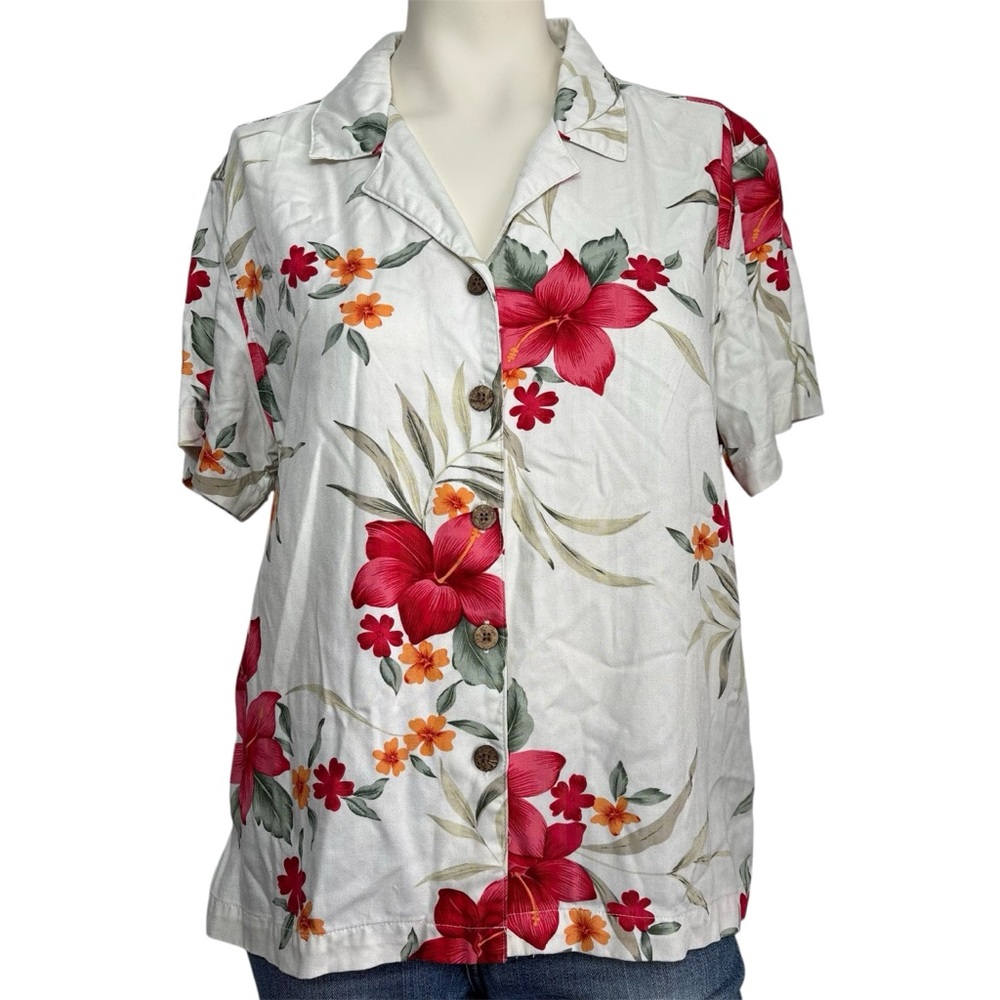 La Cabana floral button down shirt